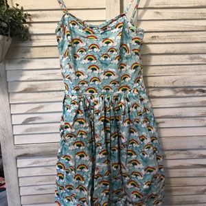 Cute Vintage 1950 Rainbow Dress